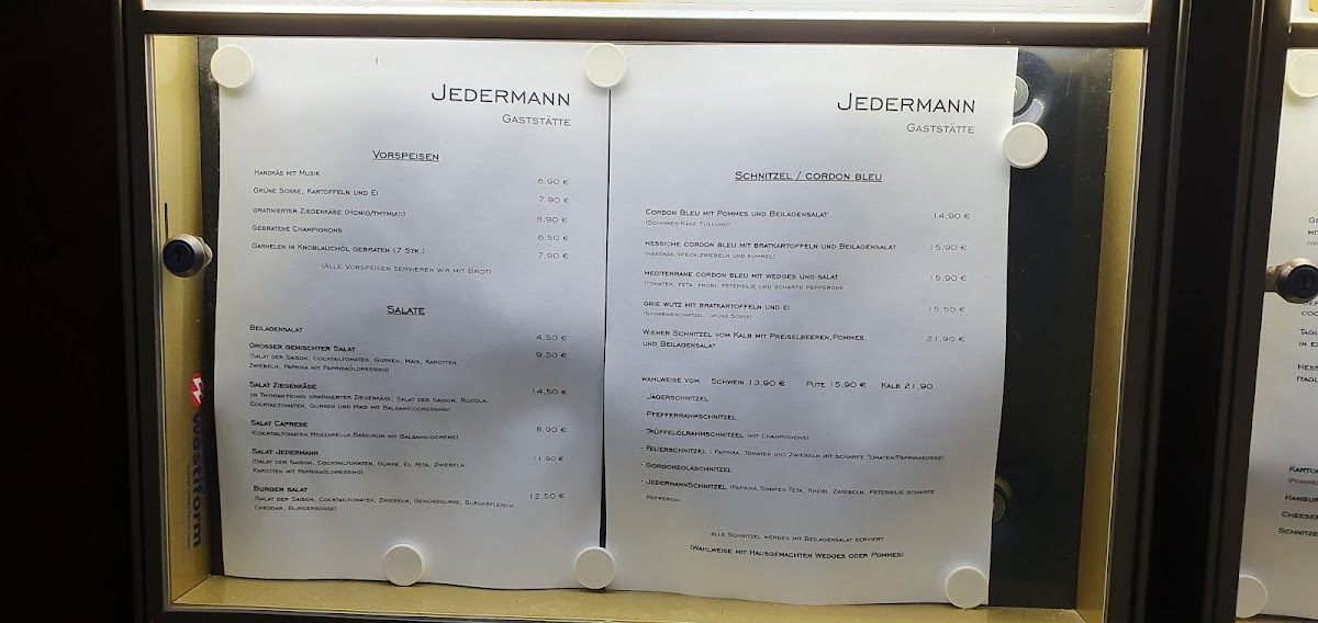 Menu Gaststätte Jedermann-5